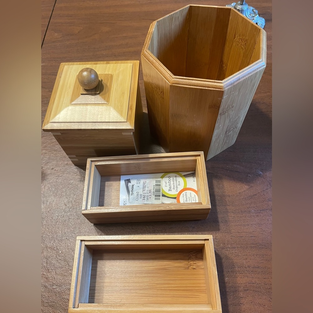 Set of 4 wooden organizers